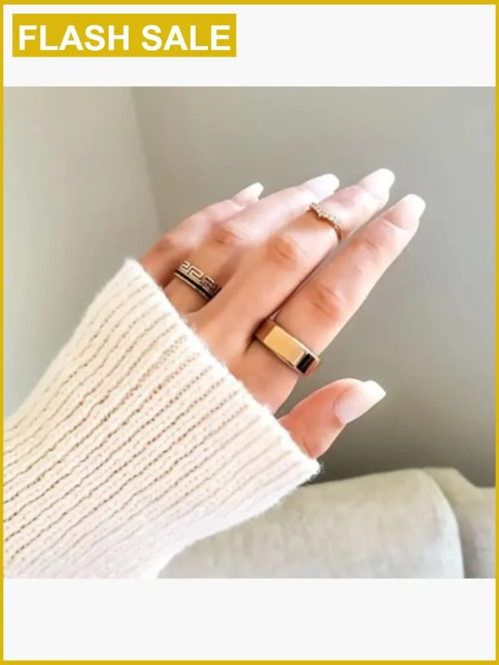 Adjustable Magnetic Wellness Ring 18K Gold Plated Stainless Steel Unisex